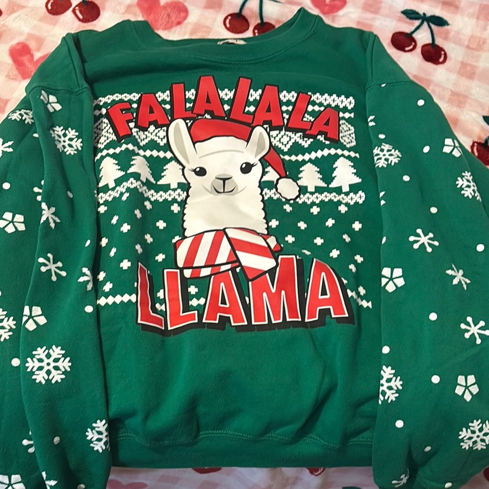 Wound Up Green Holiday Sweater